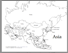 Printable Map Of Asia