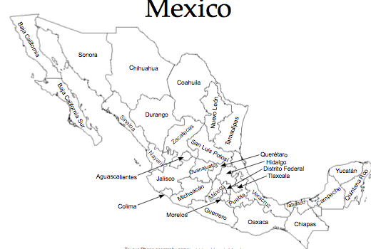 free clipart map of mexico - photo #20