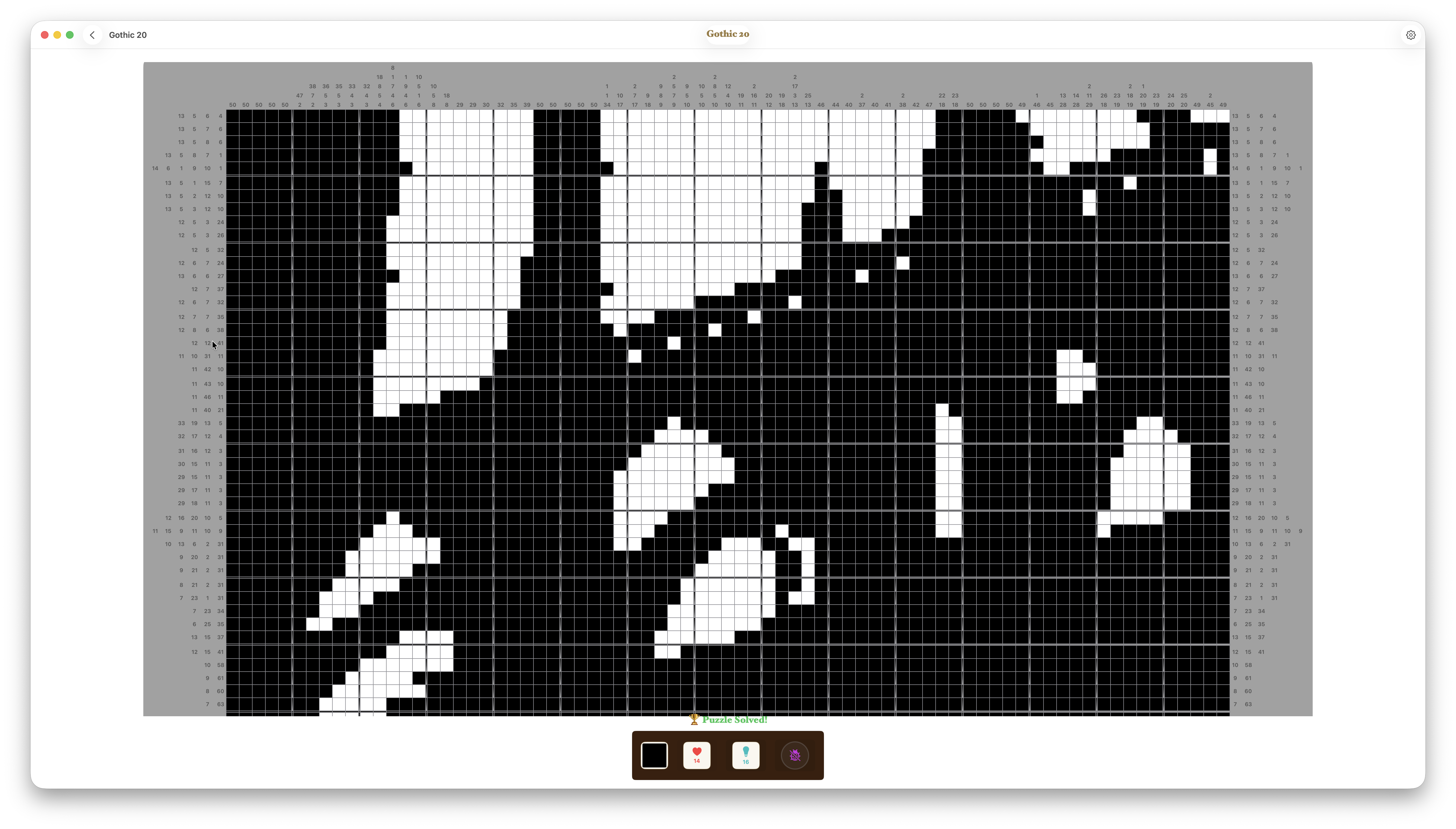 Gigantic puzzles, genuinely solvable, on Mac too.