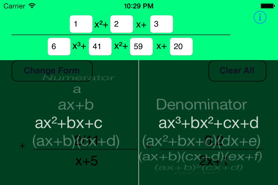 partial fractions